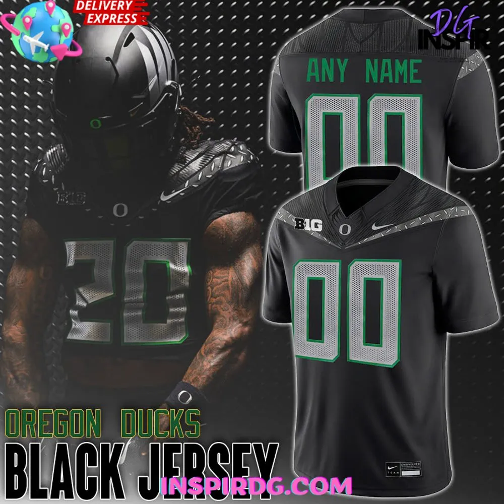 -Oregon Ducks Game Jersey 2024 Black Football Jersey