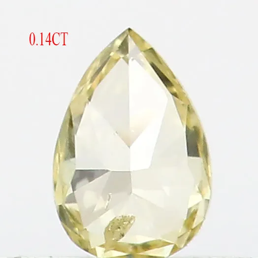 0.14 Ct Natural Loose Diamond Pear Yellow Color SI1 Clarity 4.50 MM L8625