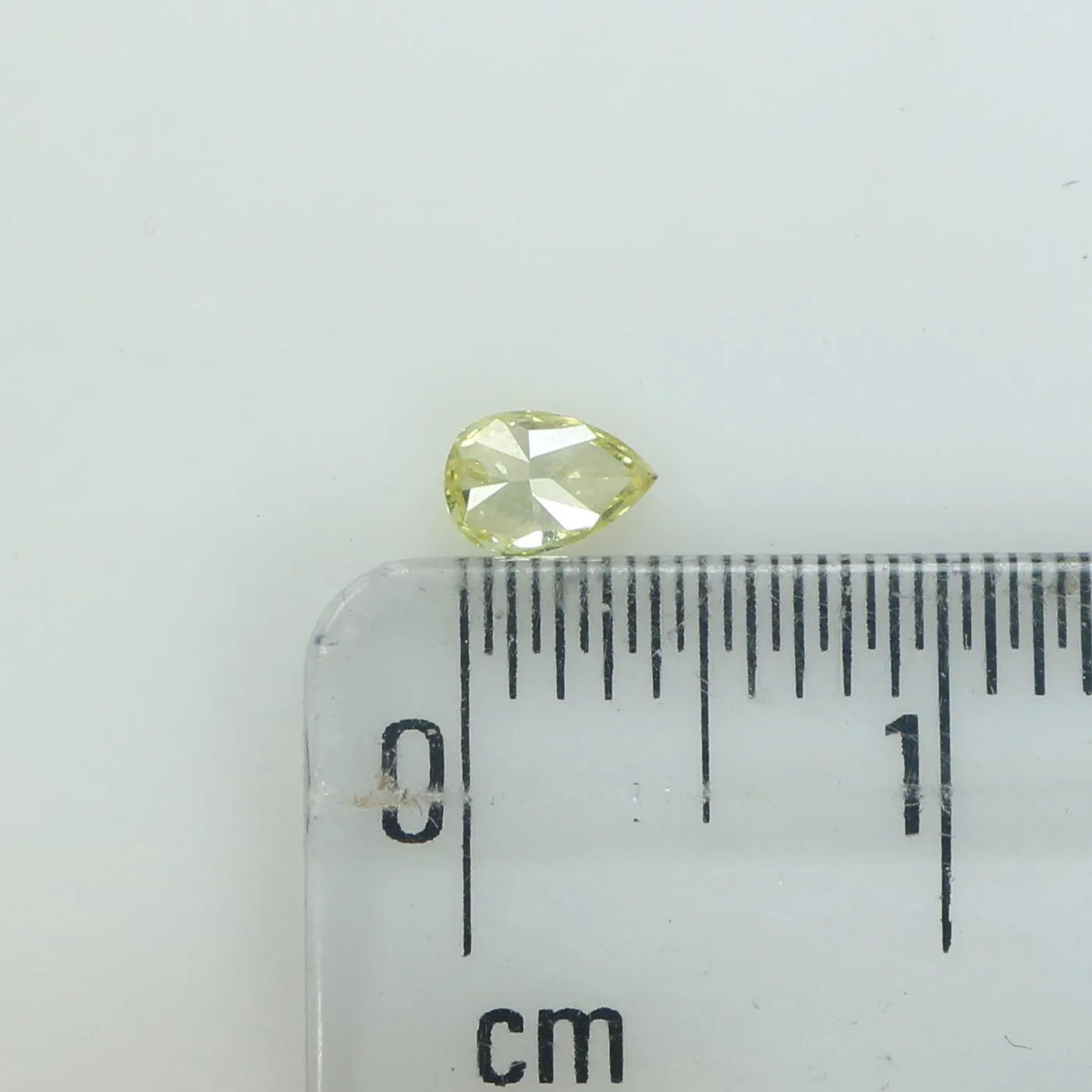 0.14 Ct Natural Loose Diamond Pear Yellow Color SI1 Clarity 4.50 MM L8625