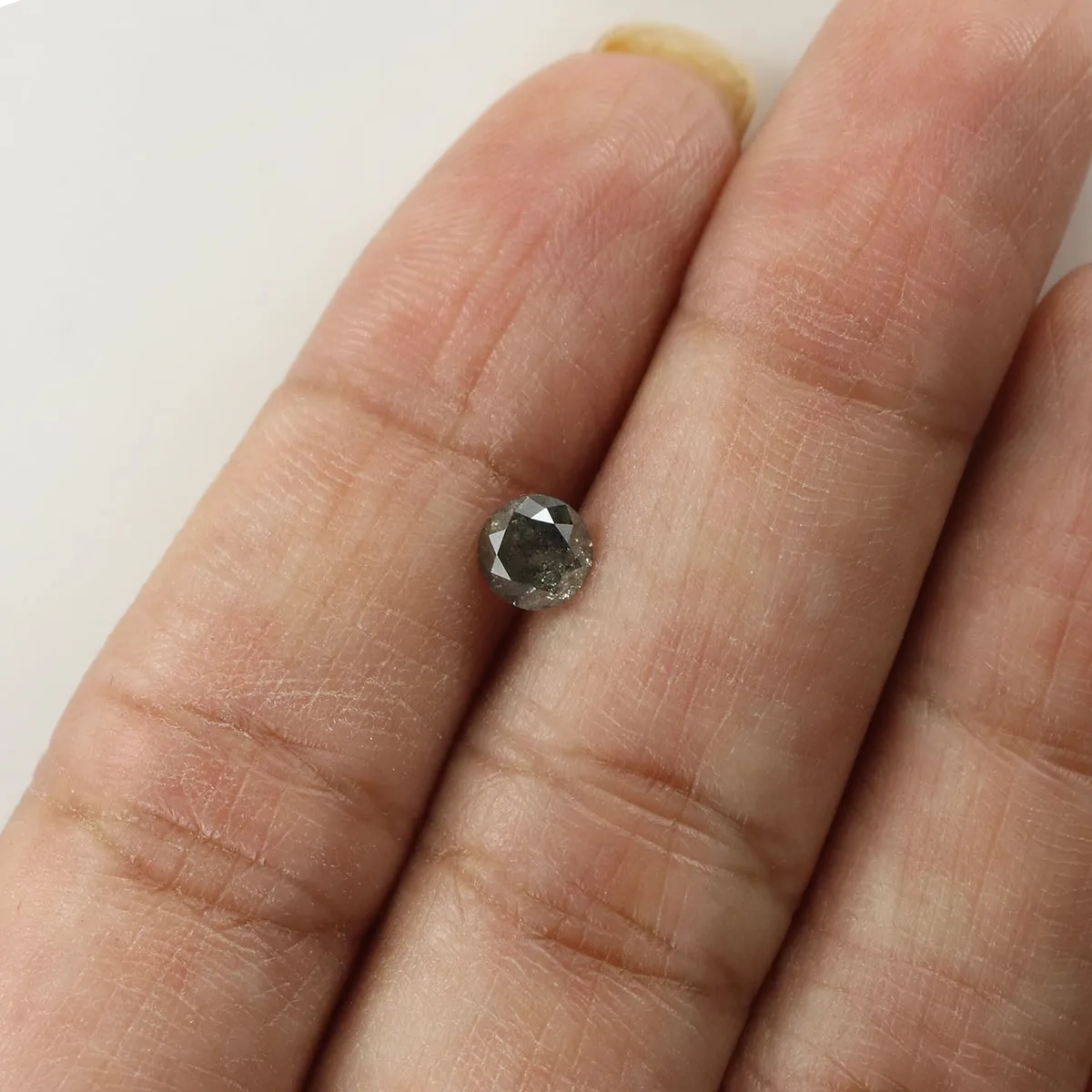 0.48 Ct Natural Loose Round Cut Diamond Black Grey Color Diamond 4.90 MM Natural Loose Salt And Pepper Round Brilliant Cut Diamo