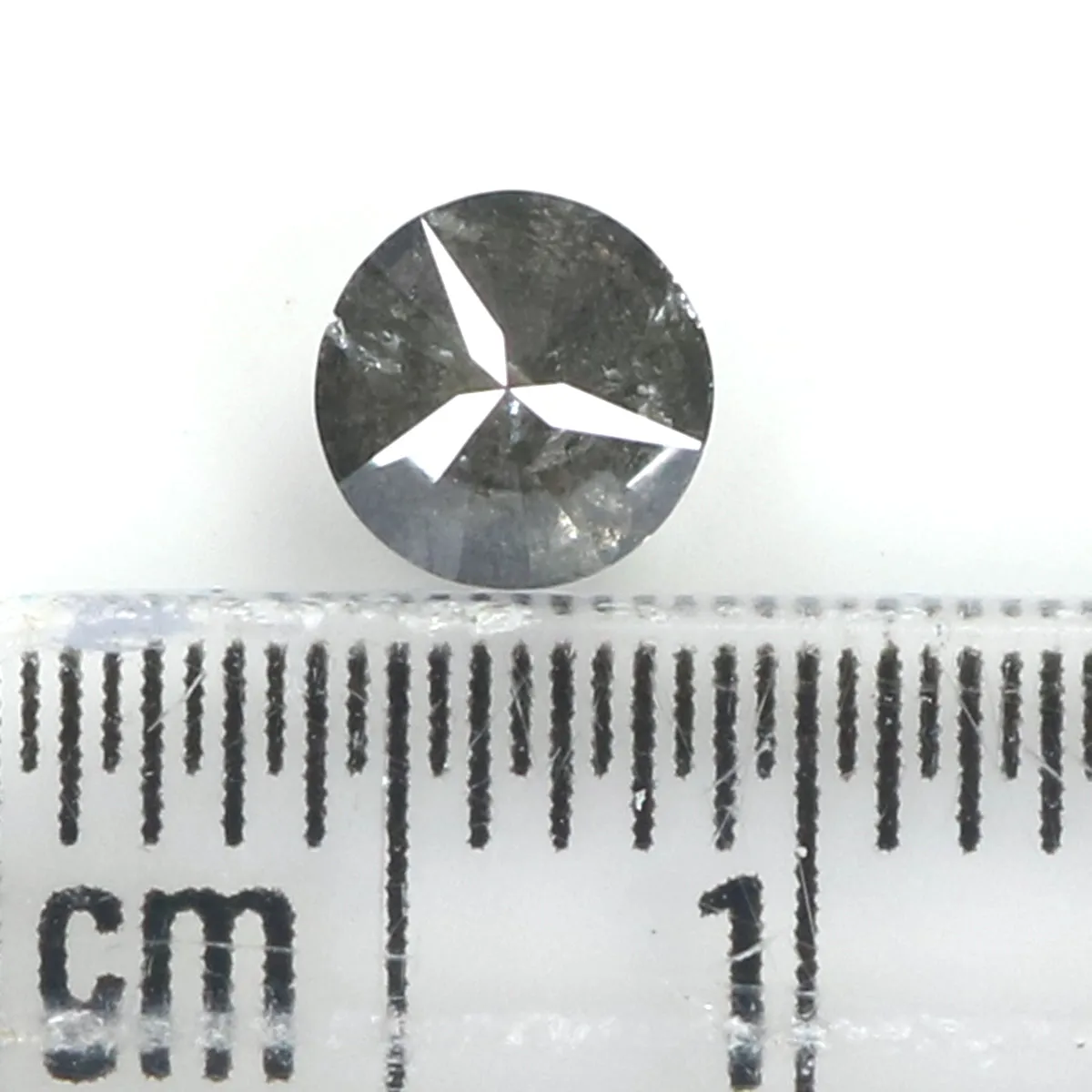 0.48 Ct Natural Loose Round Cut Diamond Black Grey Color Diamond 4.90 MM Natural Loose Salt And Pepper Round Brilliant Cut Diamo