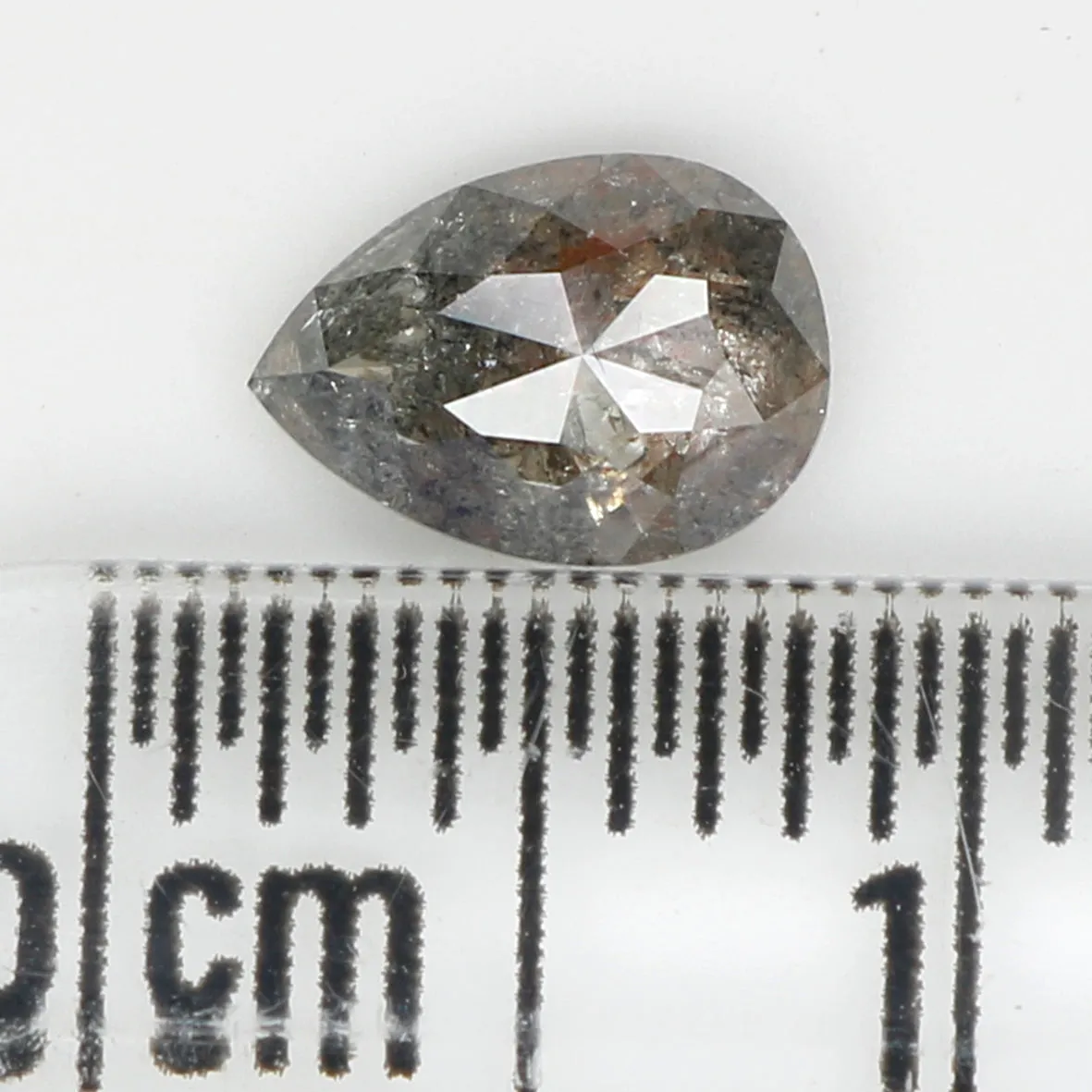 0.61 CT Natural Loose Diamond, Pear Diamond, Grey Diamond, Brown Diamond, Rustic Diamond, Pear Cut Diamond, Fancy Color Diamond,