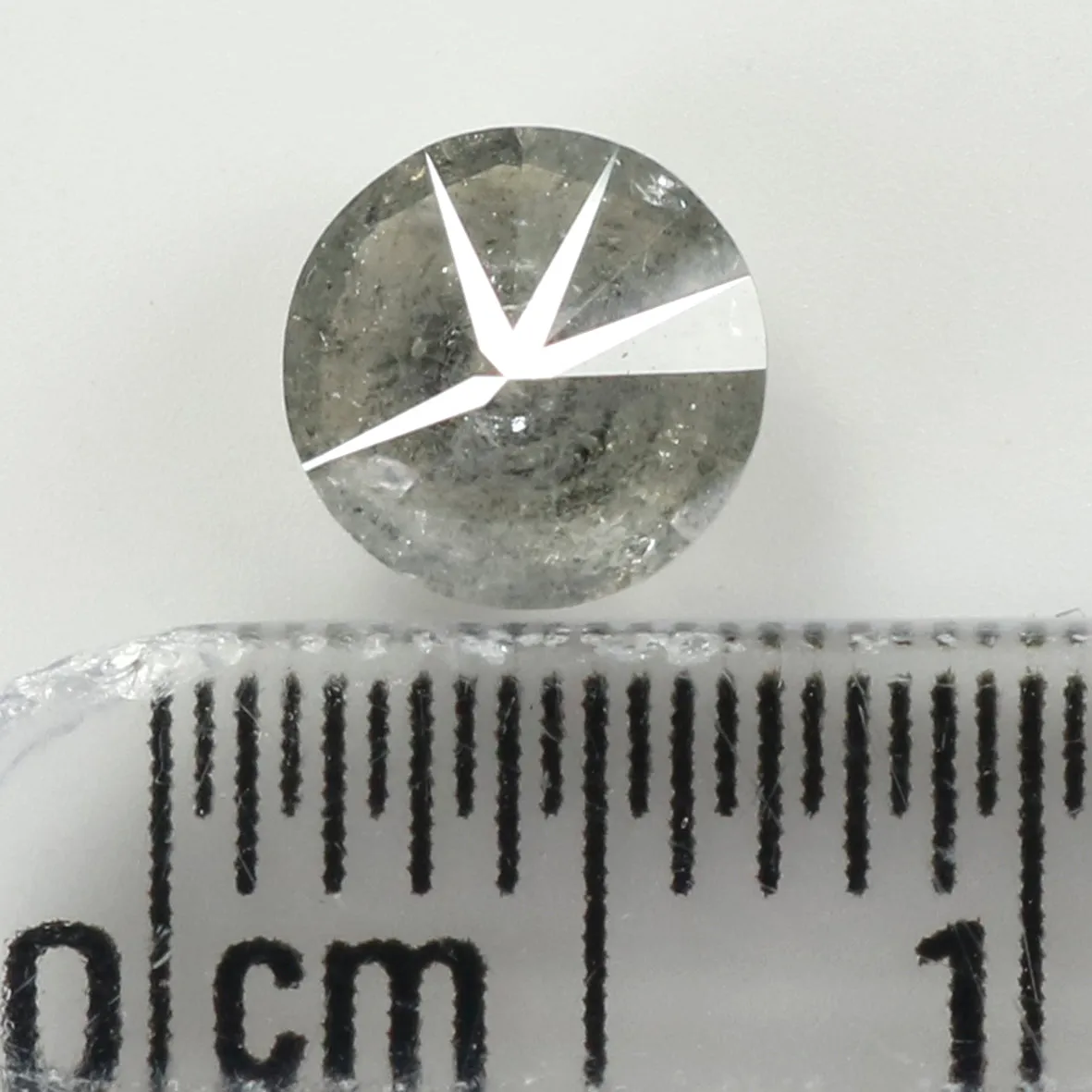 0.70 Ct Natural Loose Diamond, Round Brilliant Cut, Salt And Pepper Diamond, Black Gray Diamond, Rustic Diamond, Round Cut Diamo