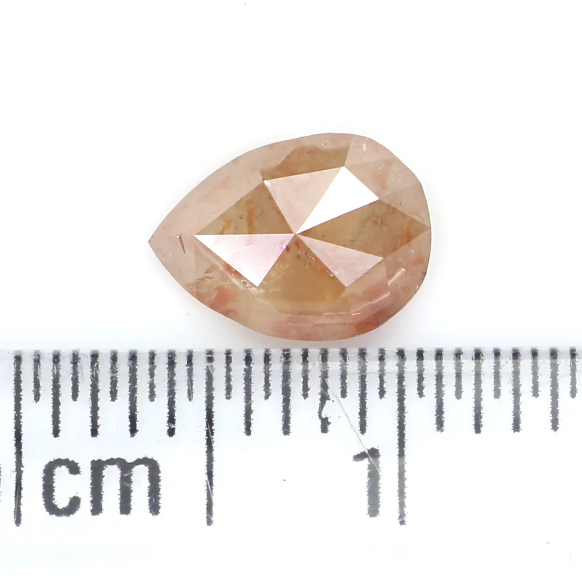 0.92 CT Natural Loose Pear Shape Diamond Brown Grey Color Pear Cut Diamond 7.40 MM Natural Loose Diamond Pear Shape Rose Cut Dia