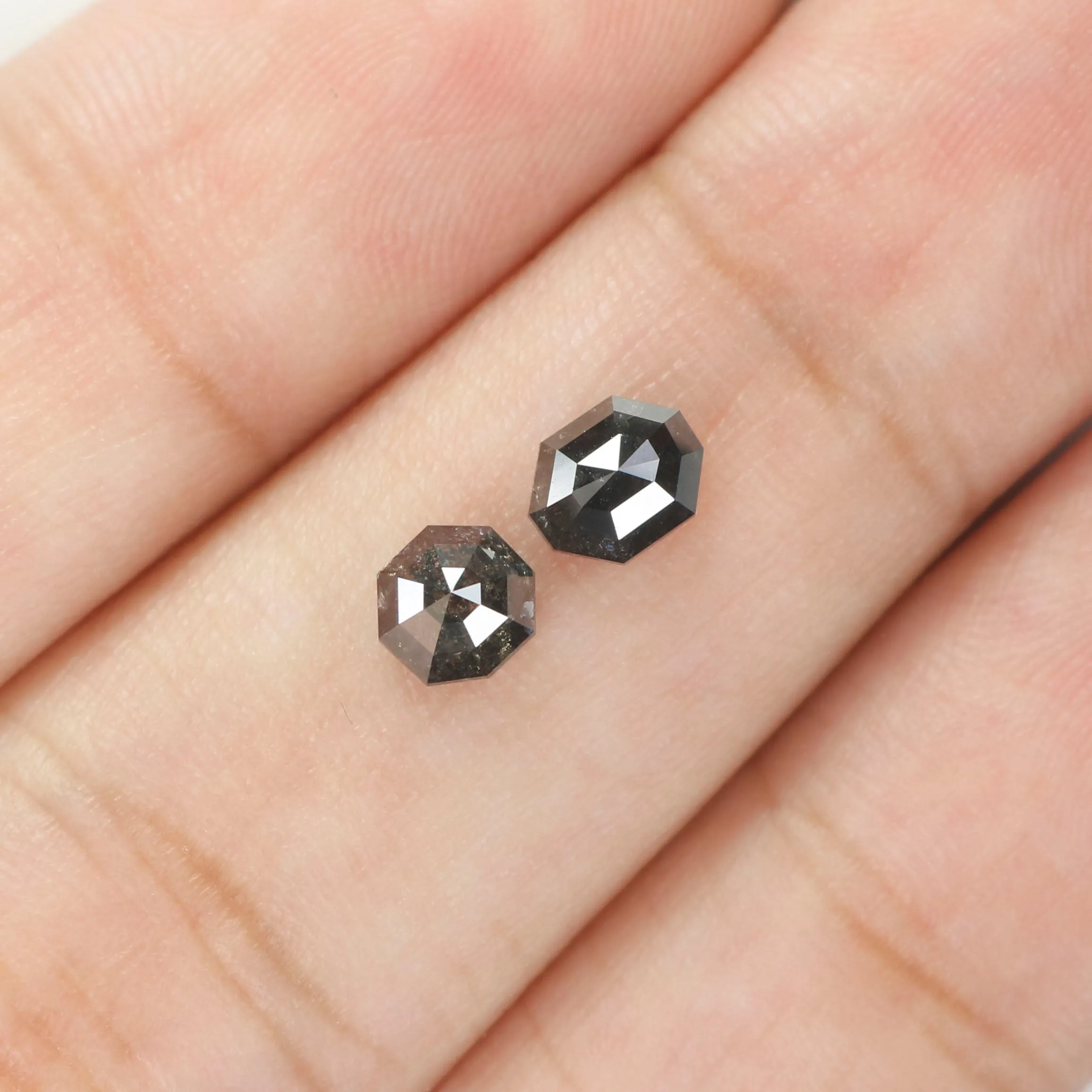 0.96 Ct Natural Loose Diamond, Octagon Diamond, Black Diamond, Octagon Cut Diamond, Polished Diamond, Rose Cut Diamond, Rustic D