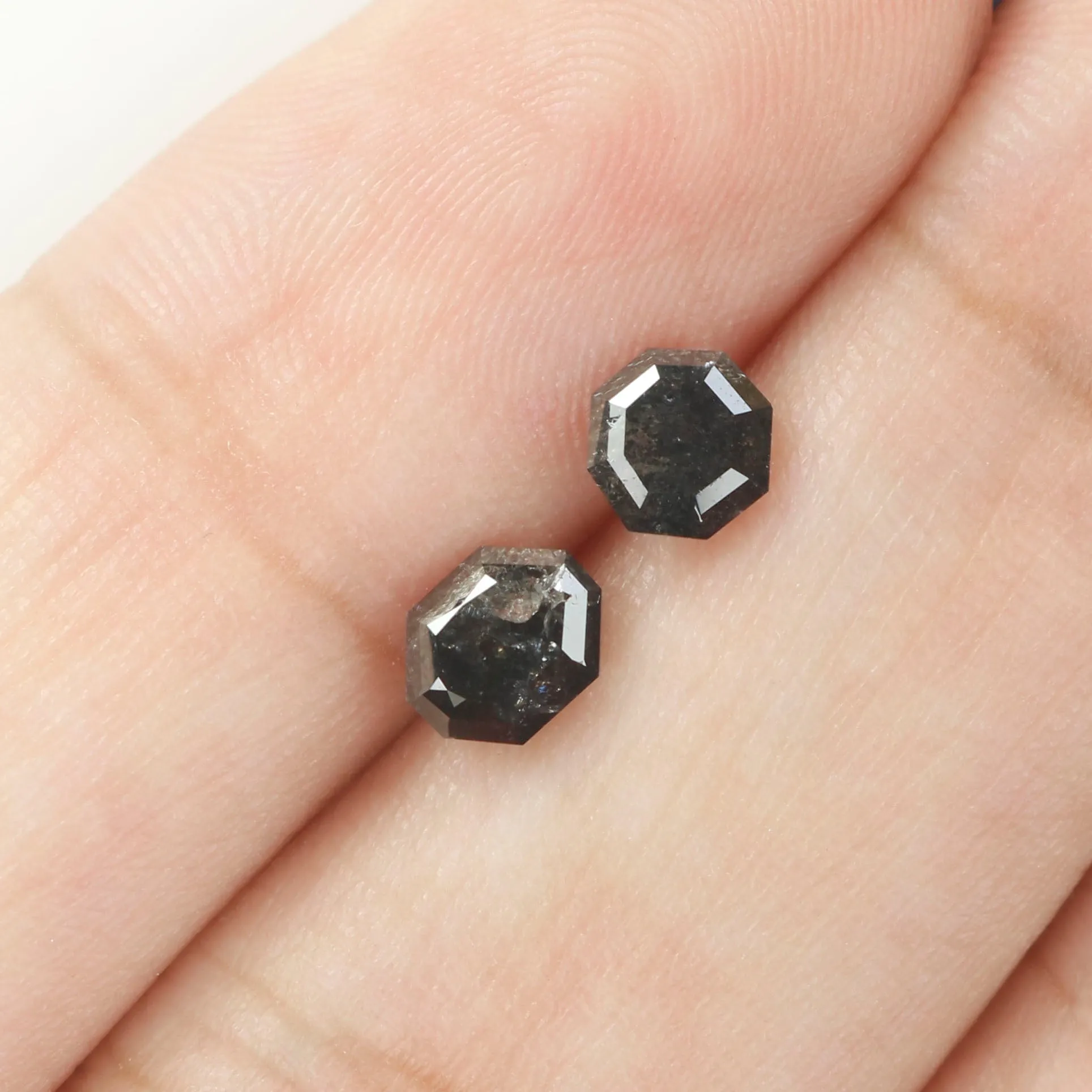 0.96 Ct Natural Loose Diamond, Octagon Diamond, Black Diamond, Octagon Cut Diamond, Polished Diamond, Rose Cut Diamond, Rustic D