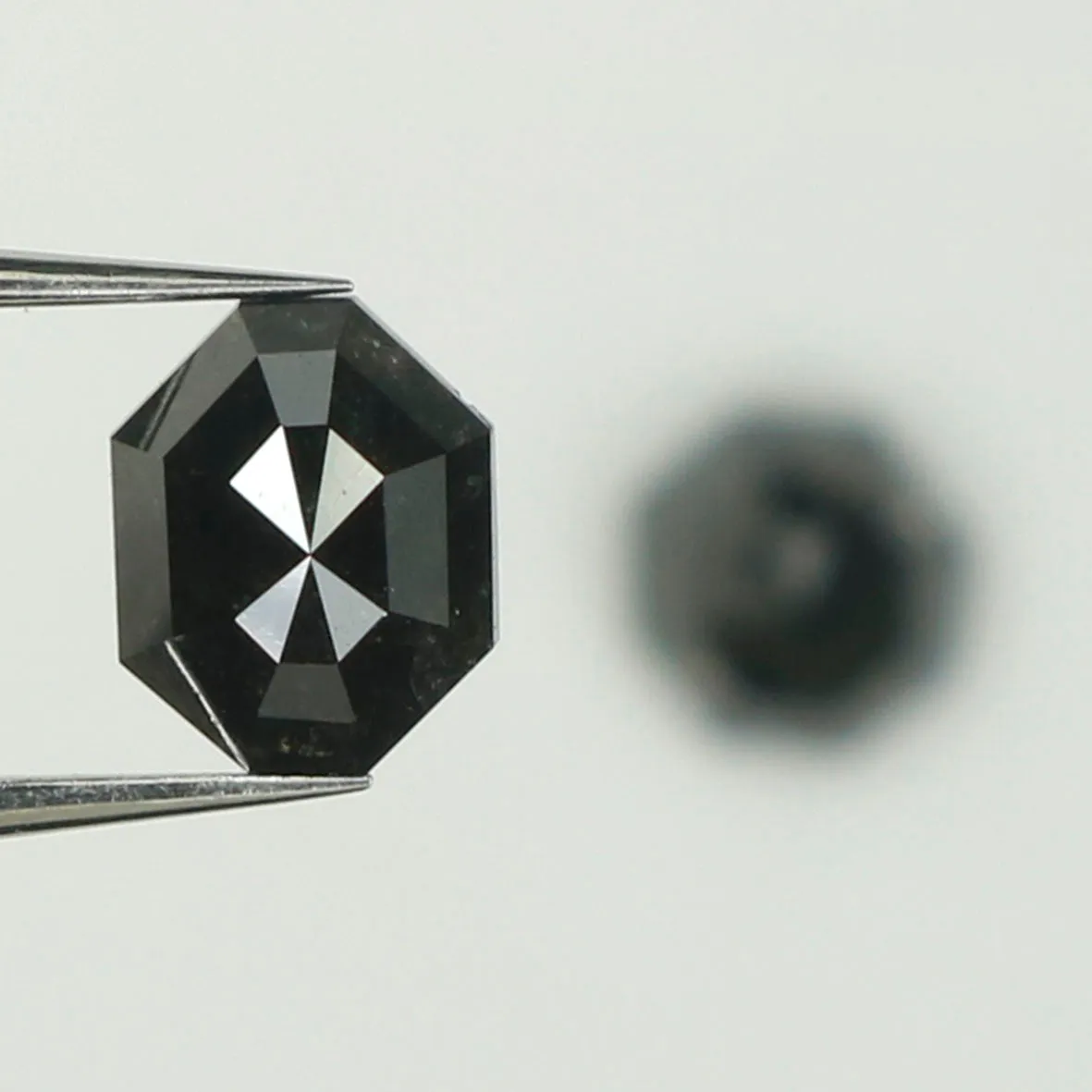 0.96 Ct Natural Loose Diamond, Octagon Diamond, Black Diamond, Octagon Cut Diamond, Polished Diamond, Rose Cut Diamond, Rustic D