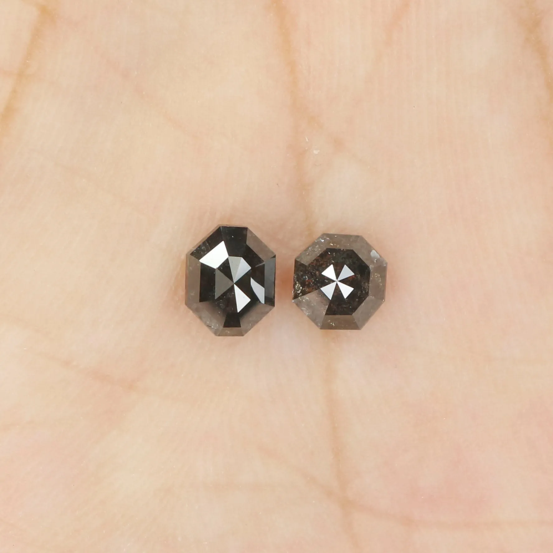 0.96 Ct Natural Loose Diamond, Octagon Diamond, Black Diamond, Octagon Cut Diamond, Polished Diamond, Rose Cut Diamond, Rustic D