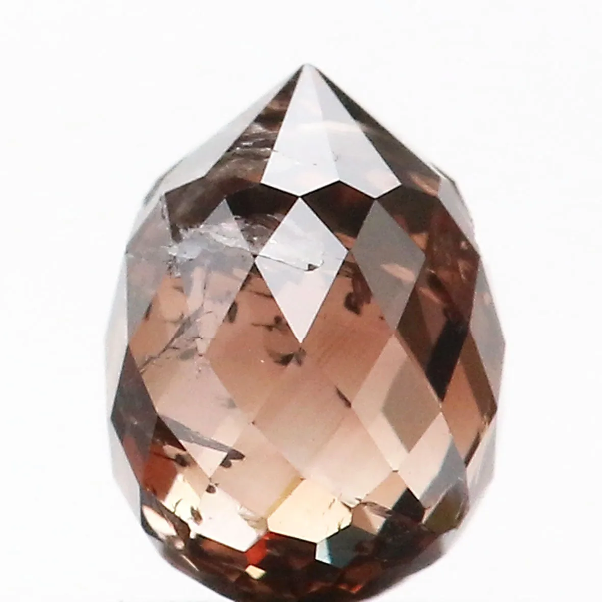 1.02 Ct Natural Loose Diamond Drop Black Brown Color SI1 Clarity 6.00 MM L9257