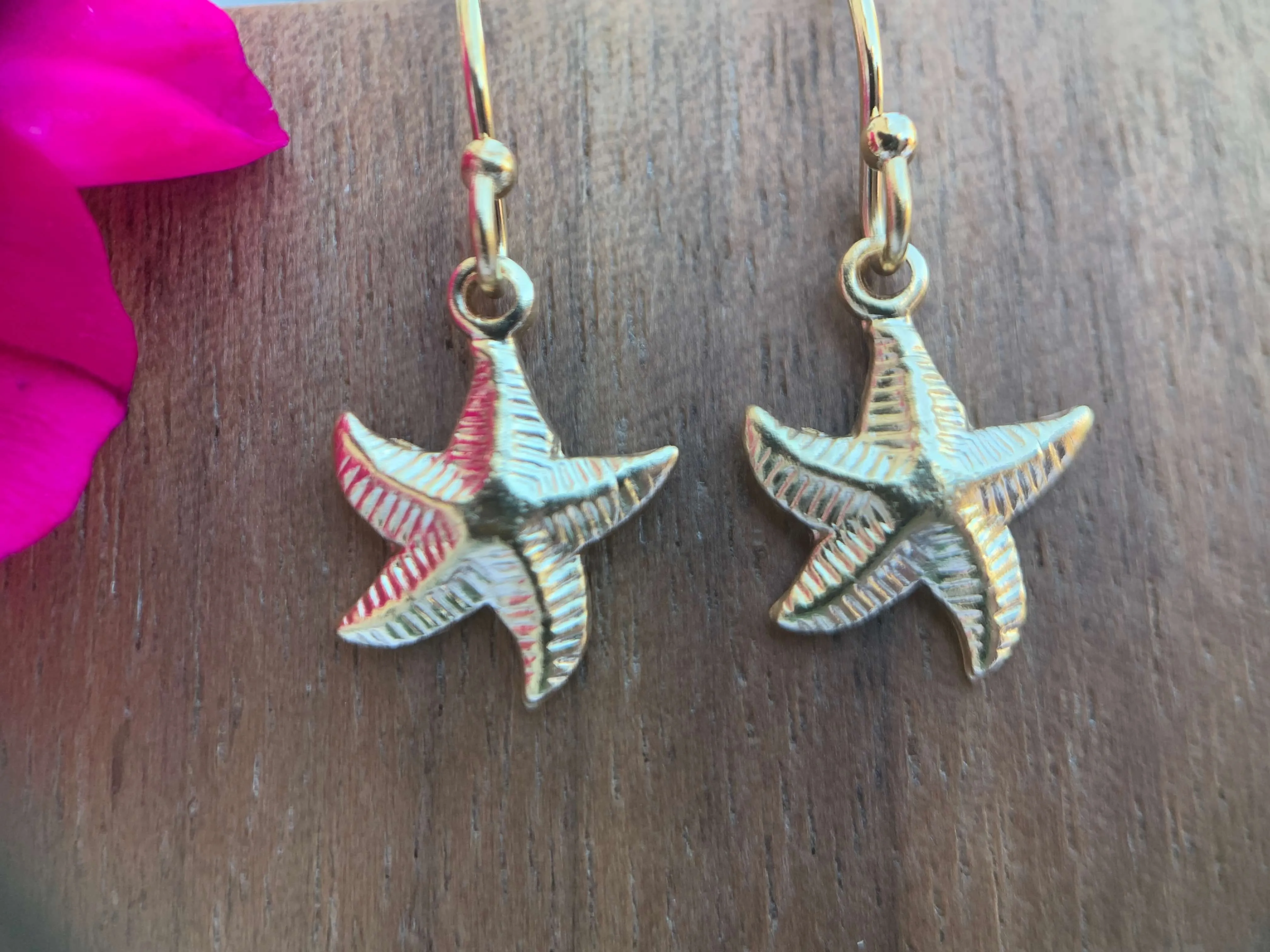 14kt Gold Filled Starfish, Heart or Dolphin Hook Earrings