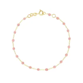 18K Gold & Blush Resin Classic Bracelet