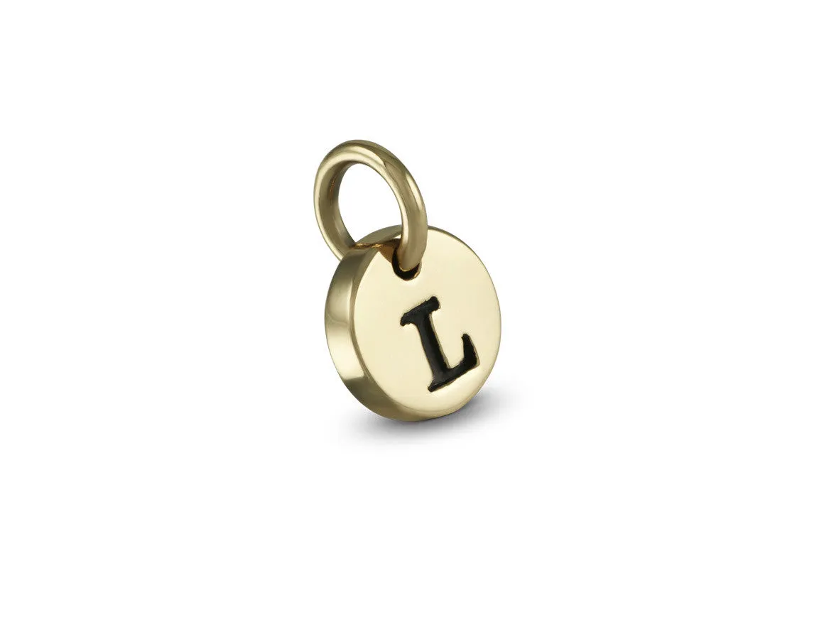 Add-On Initial Charm Pendant - Bronze