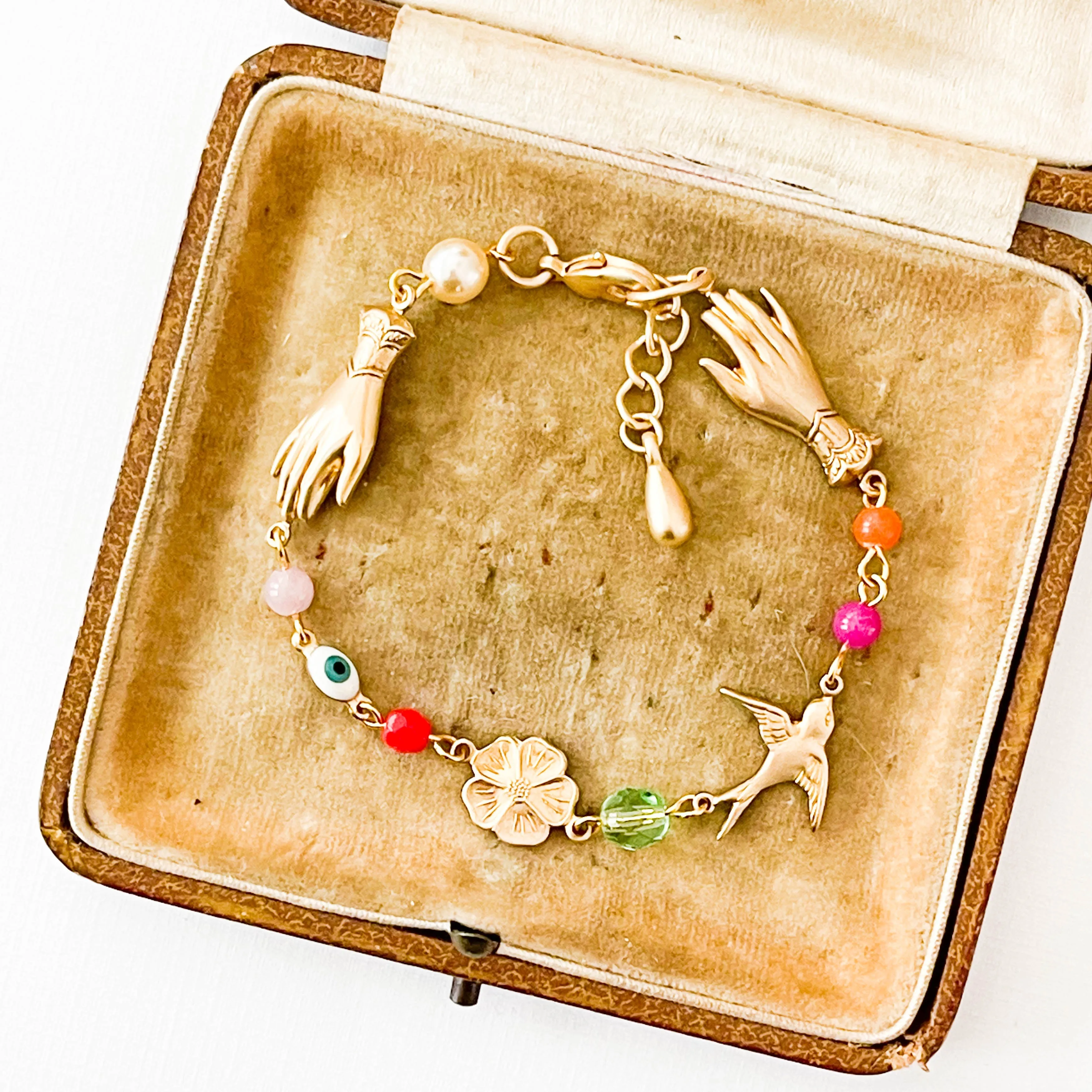 Adjustable Evil Eye Charm Bracelet-WS