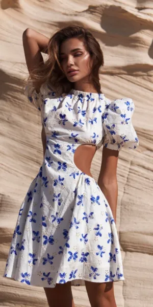 Aura Floral Puff Sleeve Dress