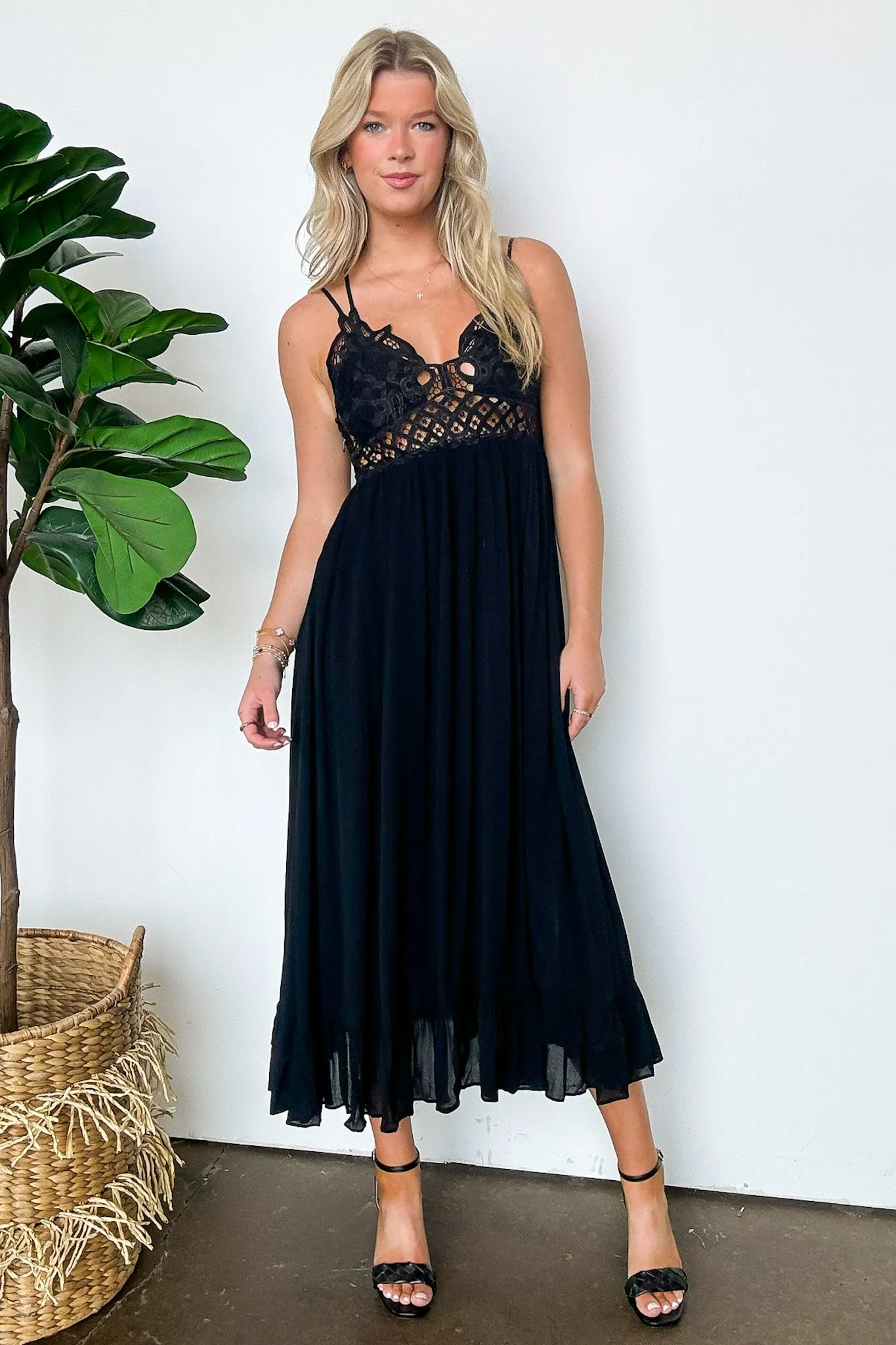 Aurelle Floral Crochet Lace Maxi Dress