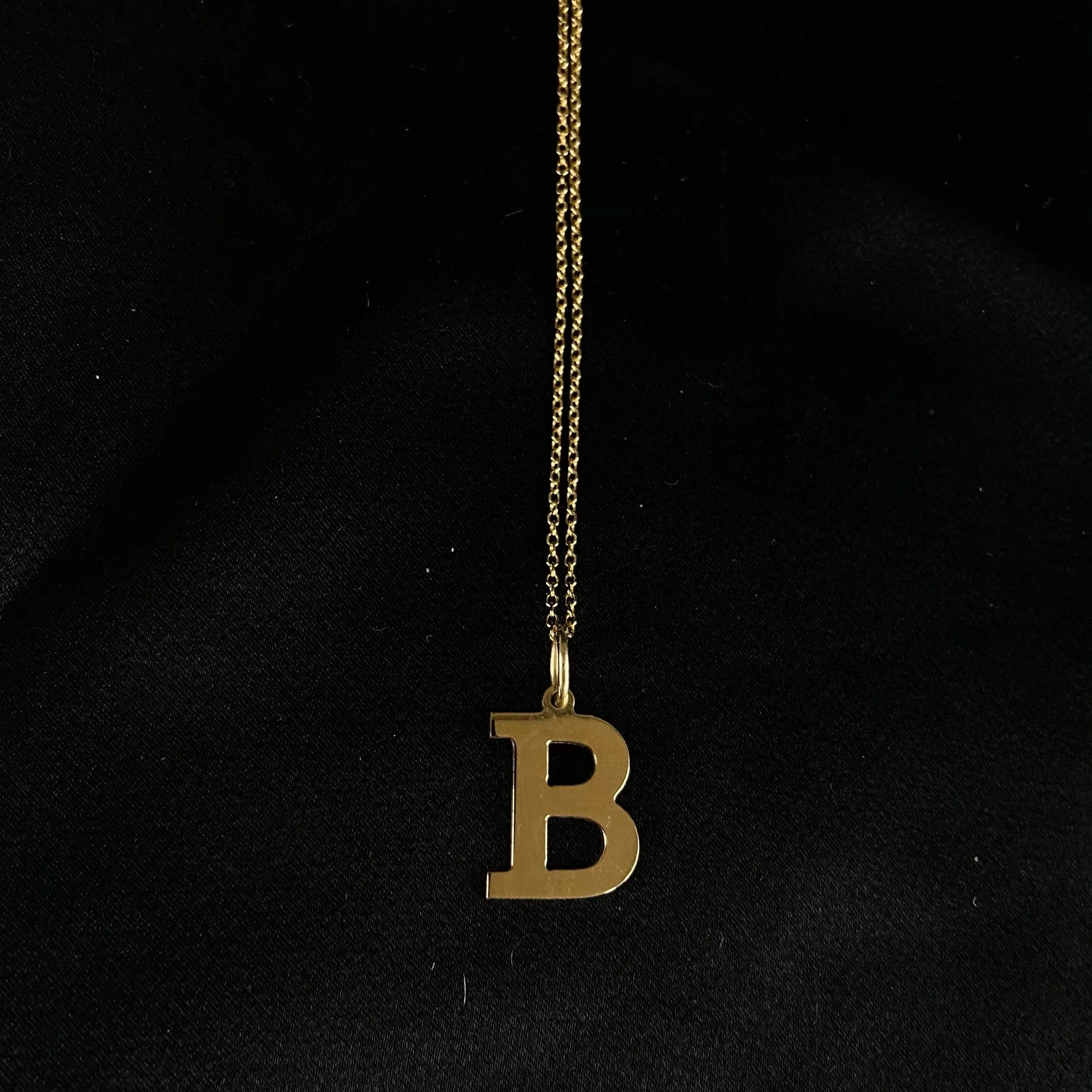 B Initial Necklace