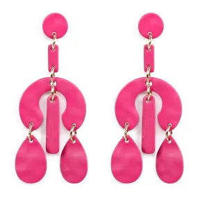 Barbie Theme Textured Metal Earrings