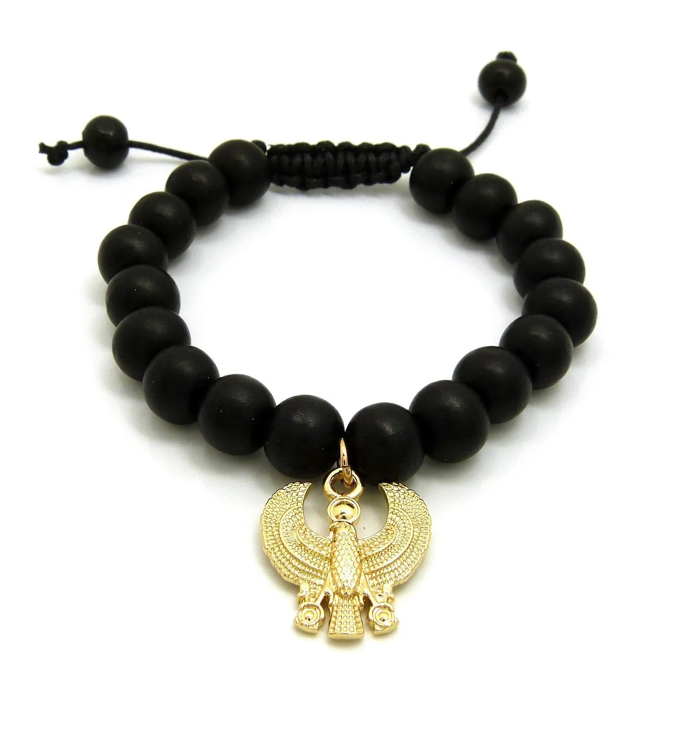 Black Bead Bracelet (Bird)