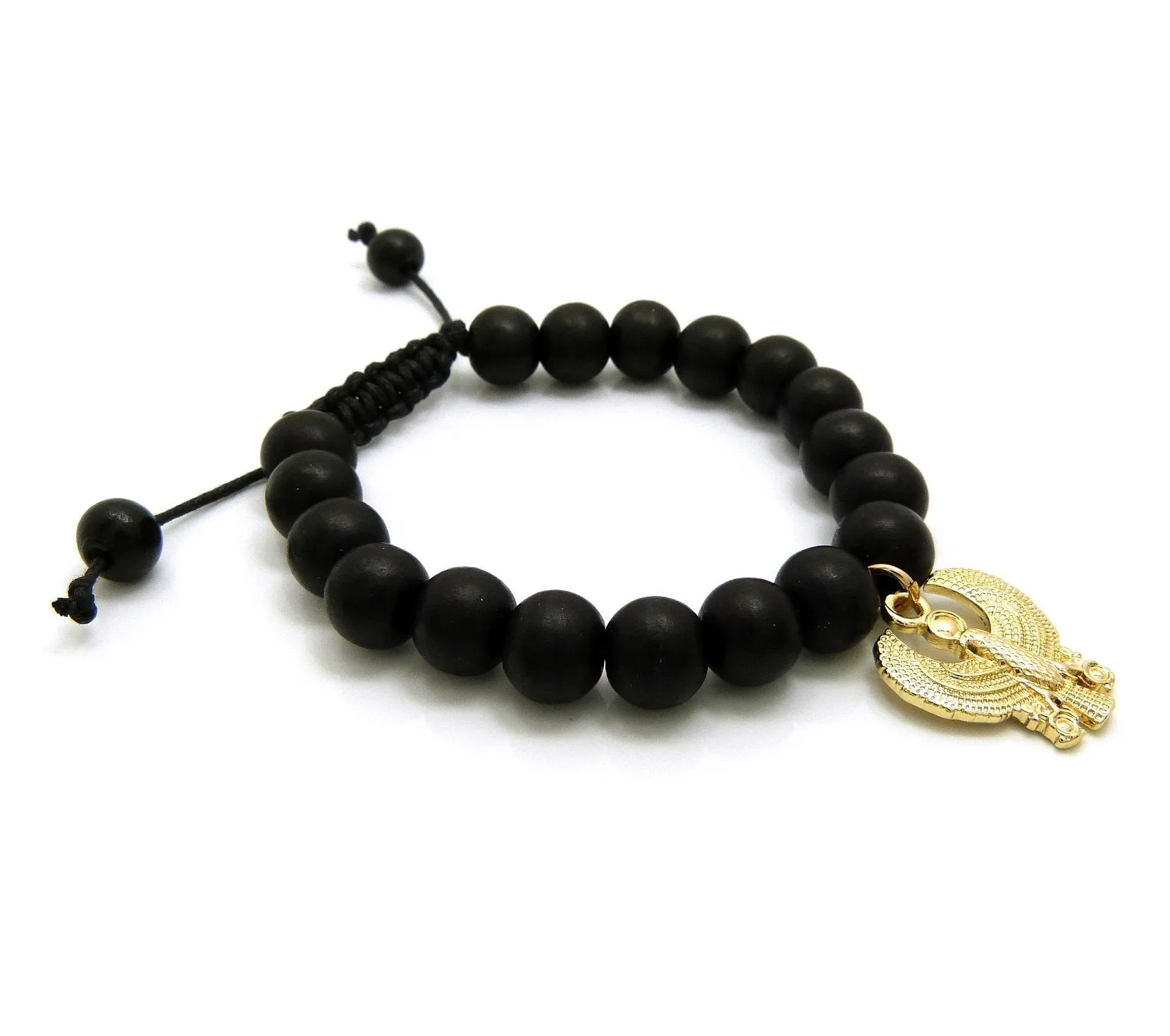 Black Bead Bracelet (Bird)