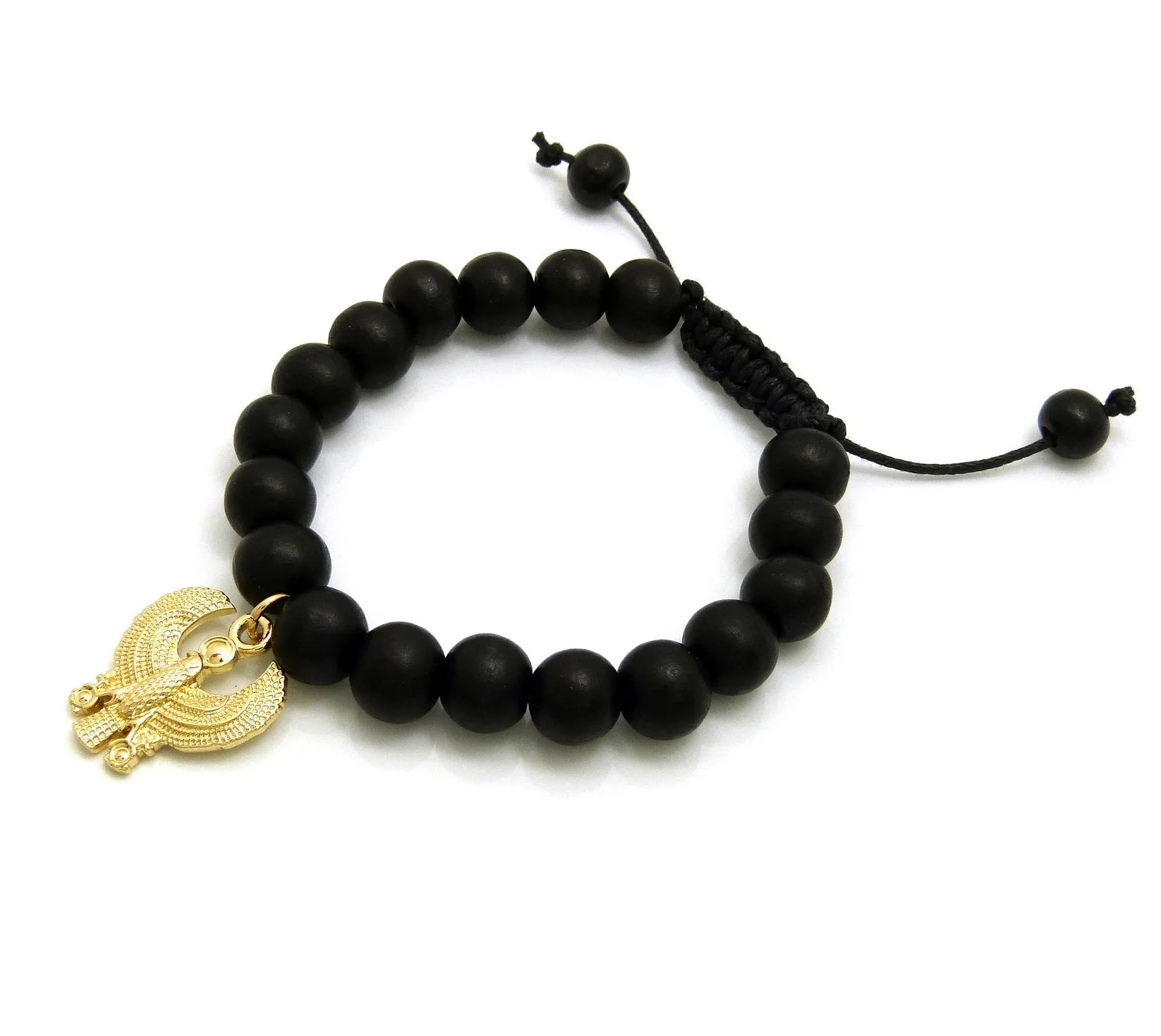 Black Bead Bracelet (Bird)