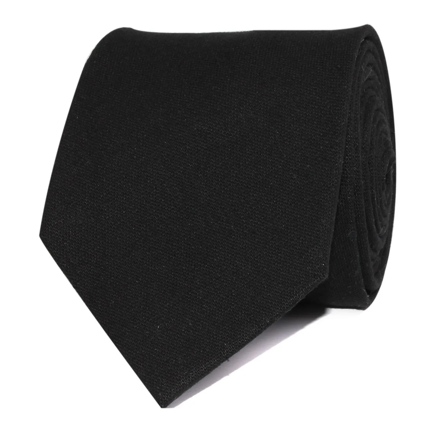 Black Cotton Necktie