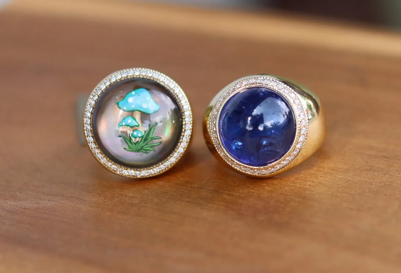 Blue Mushroom Ring