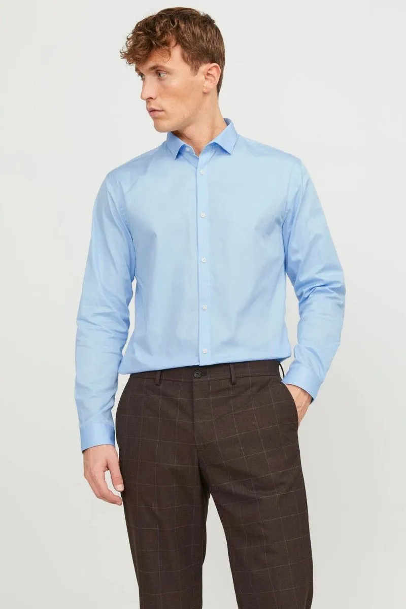 Camicia formale slim fit uomo Azzurro