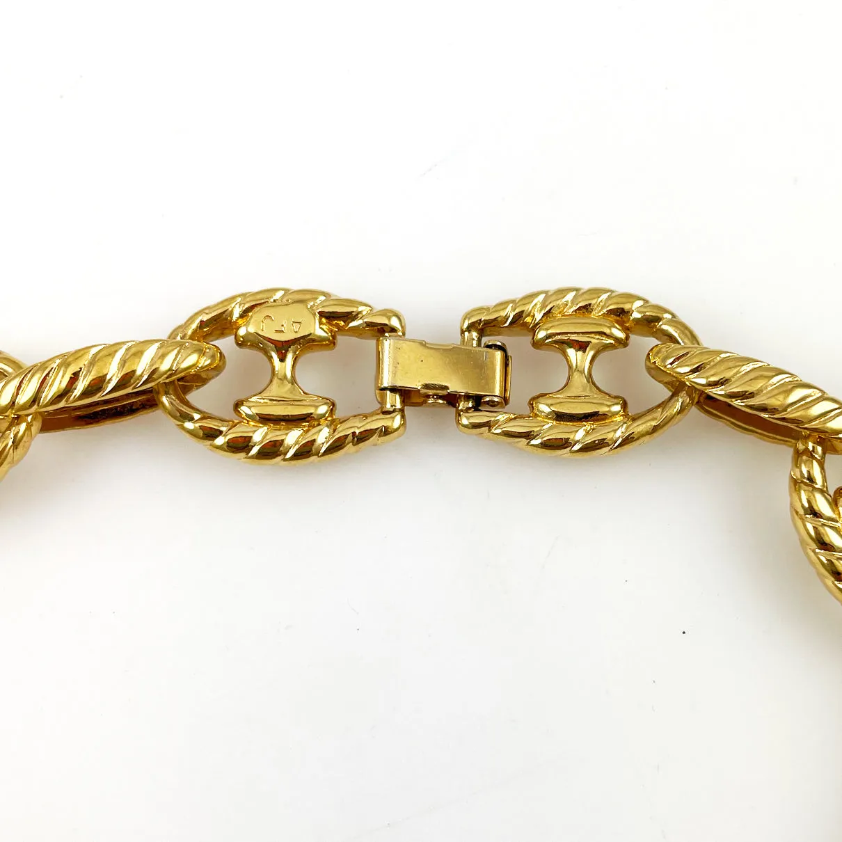 Chunky Gold Mariner Link Necklace by AFJ Vintage