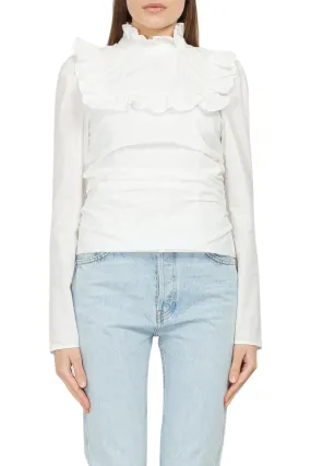 Cotton ruffled shirt