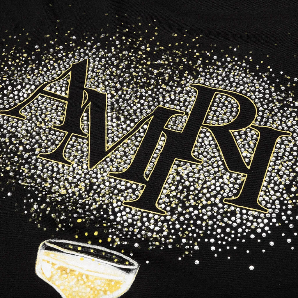 Crystal Champagne Tee - Black