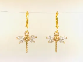 Dainty Dragonfly Huggie Earrings