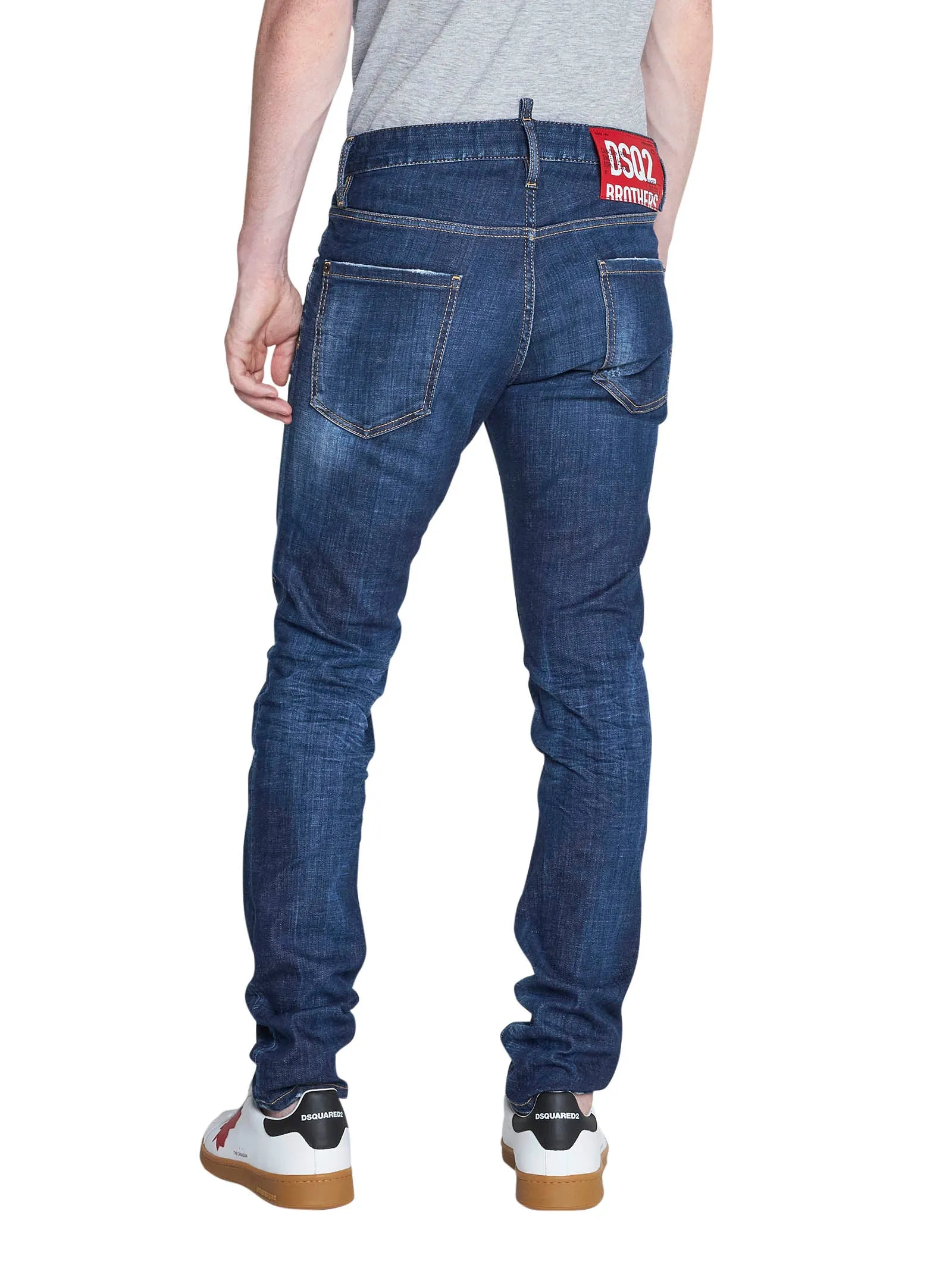 Dsquared2 Logo Patch Slim Fit Jeans