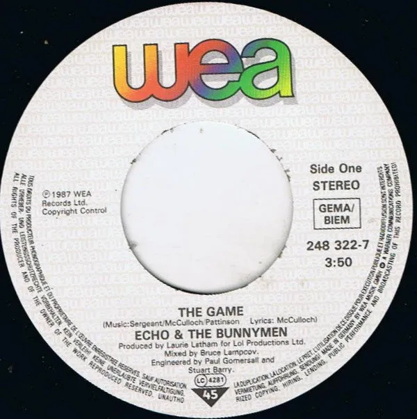 Echo & The Bunnymen ~ The Game