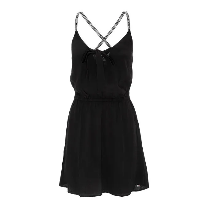 ESSENTIAL STRAPPY DRESS Woman Black