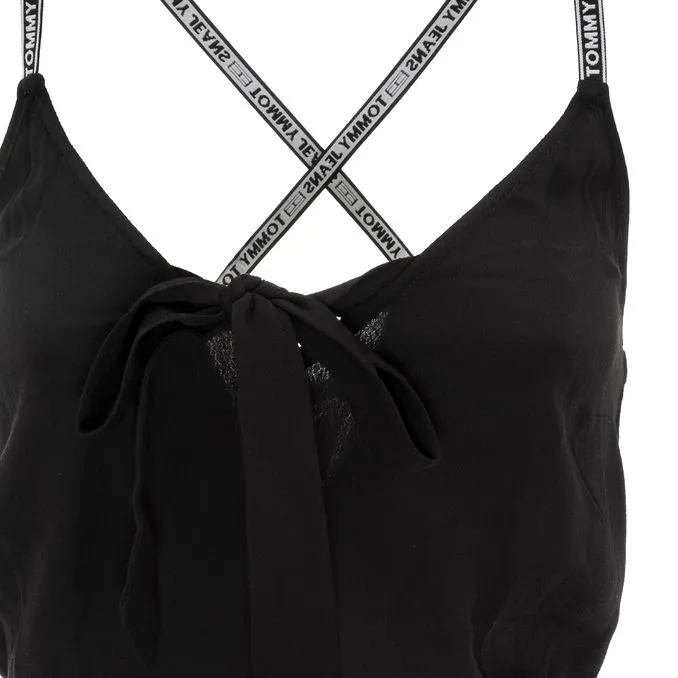 ESSENTIAL STRAPPY DRESS Woman Black