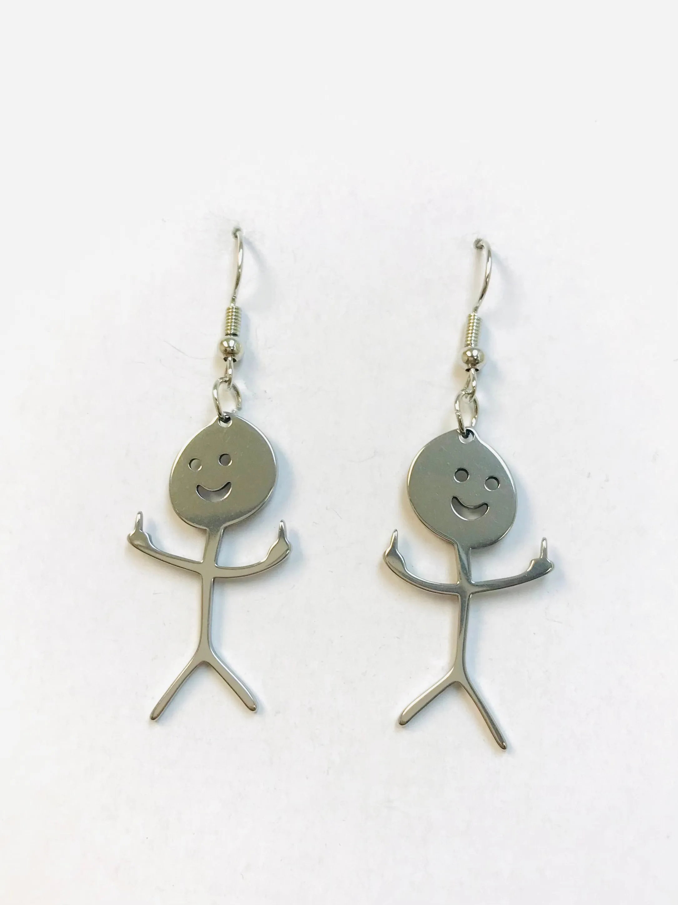 Funny Doodle Earrings, F**k You Earring, Little People Fun Earrings