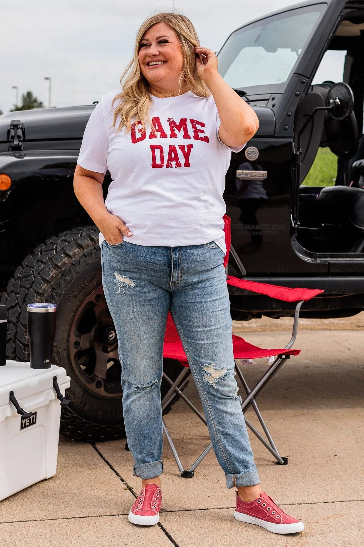 Game Day Graphic Tee- White