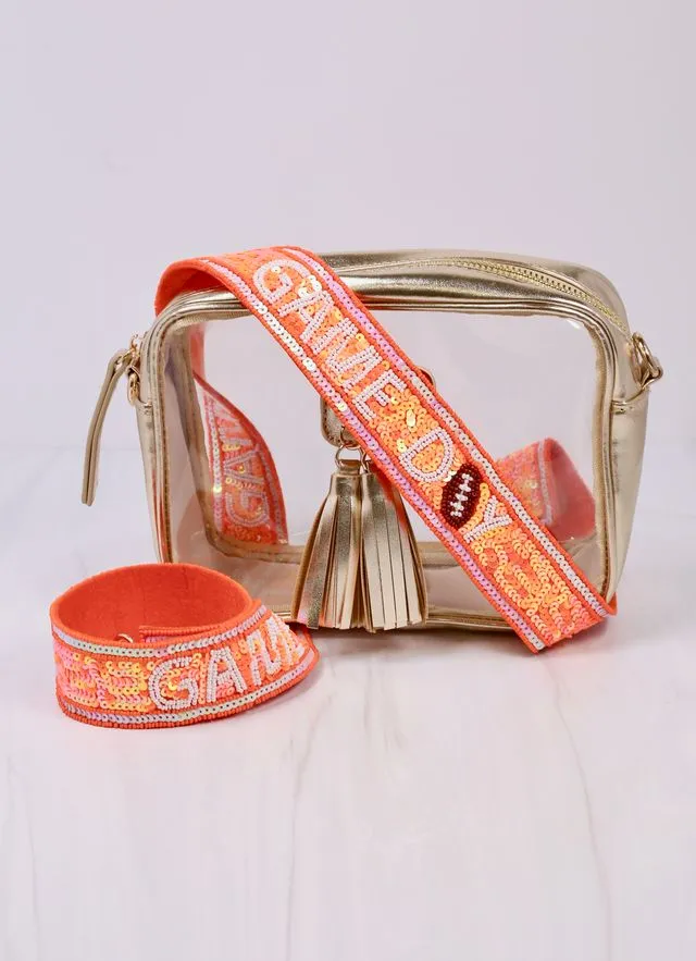 Game Day Sequin Strap ORANGE