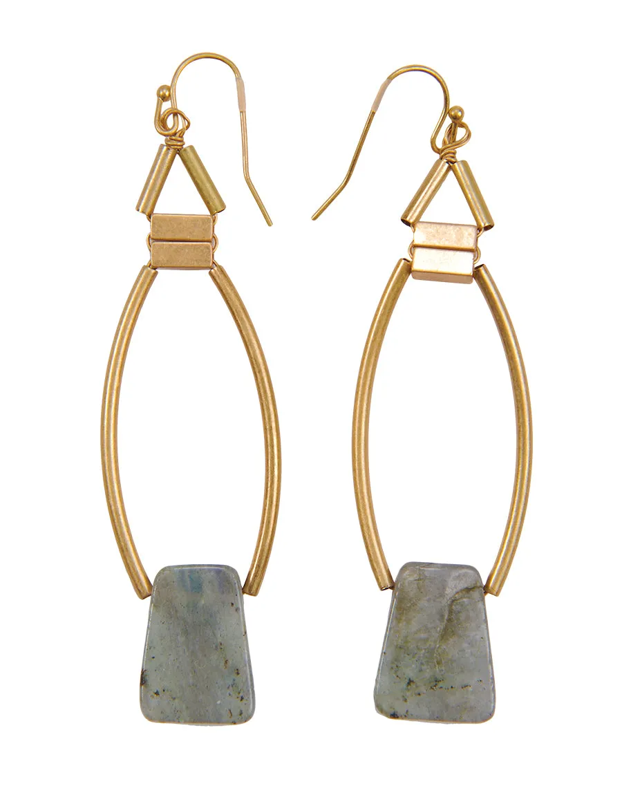 Gemstone Drop Earrings