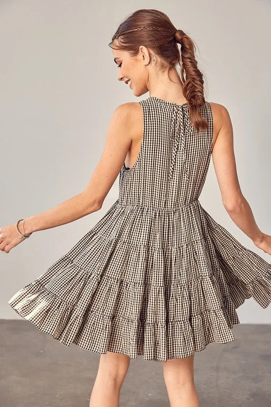 Gingham Tiered Dress