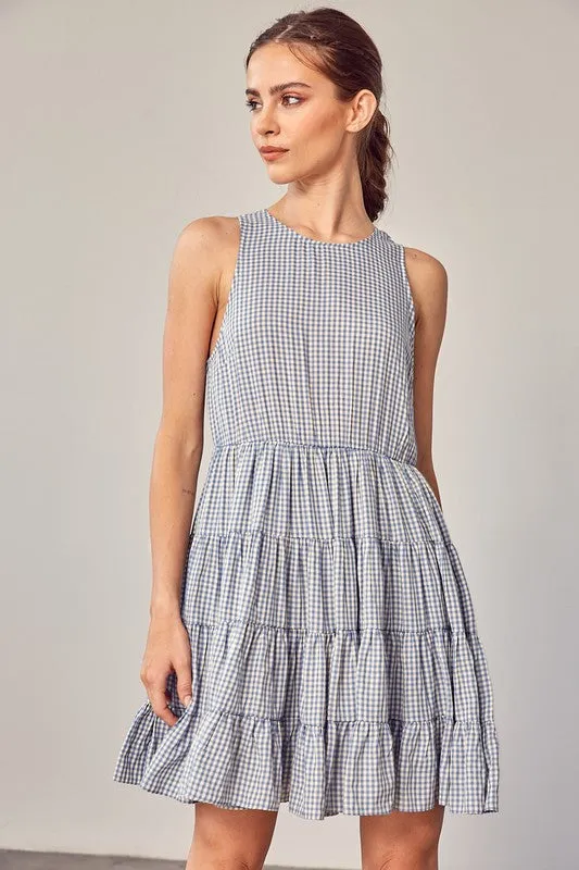 Gingham Tiered Dress