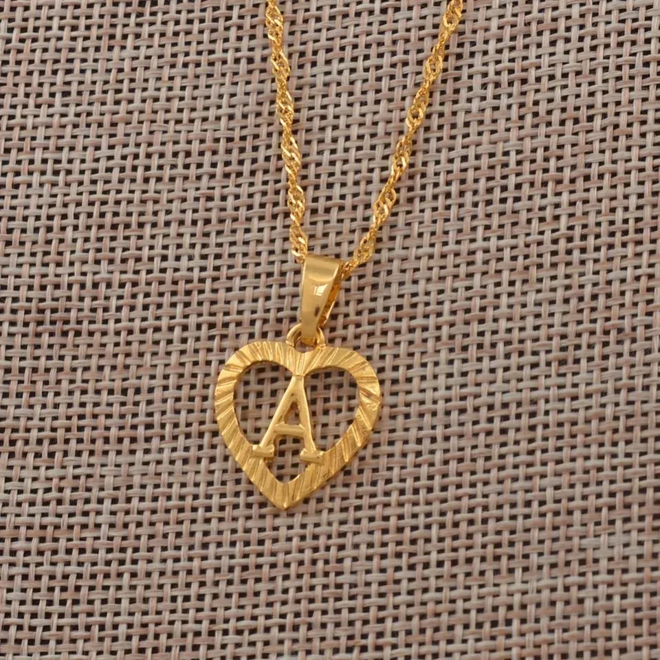 Heart Initial Necklace