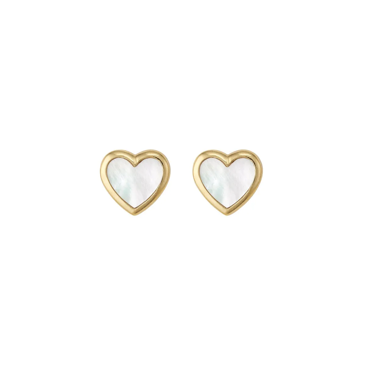 Heart Stud 14K Mother of Pearl