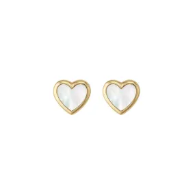 Heart Stud 14K Mother of Pearl