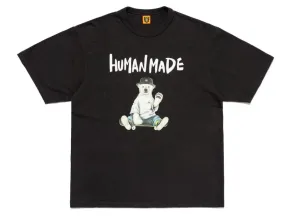 Human Made 24SS Polar Bear Graphic Black Tee