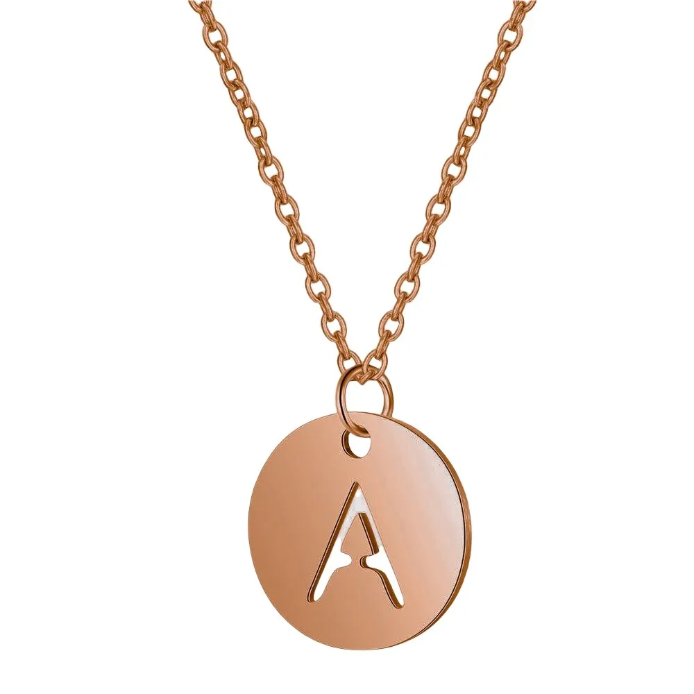 Initial Necklace Rose Gold (A-Z)