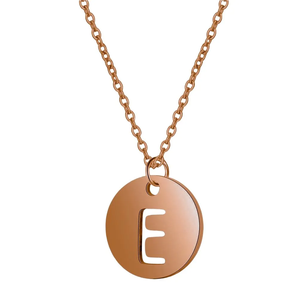 Initial Necklace Rose Gold (A-Z)