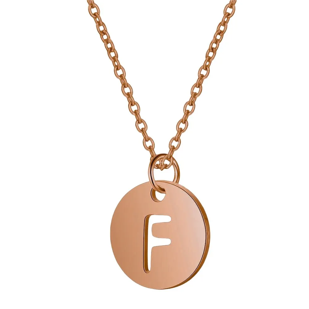 Initial Necklace Rose Gold (A-Z)