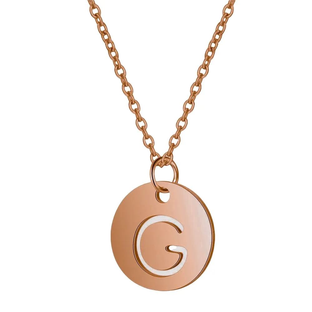 Initial Necklace Rose Gold (A-Z)