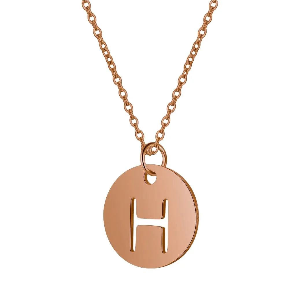 Initial Necklace Rose Gold (A-Z)